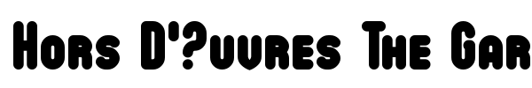 Hors D'?uvres The Garter font preview